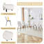 Ensemble de table de salle à manger 8 personnes, table de salle à manger en verre trempé et chaises confortables pour la cuisine ou la salle à manger-1443650982-1443650986