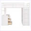 Lit mezzanine moderne avec tiroirs, bureau et garde-robe-999865447-999865464