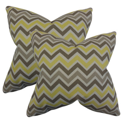Chevron Feather Reversible Throw Pillow