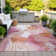 Machine Washable Indoor/Outdoor Xhevrie Pink Rug