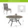 Patio 60" Round Dining Set With Removable Lazy Susan And Umbrella Hole