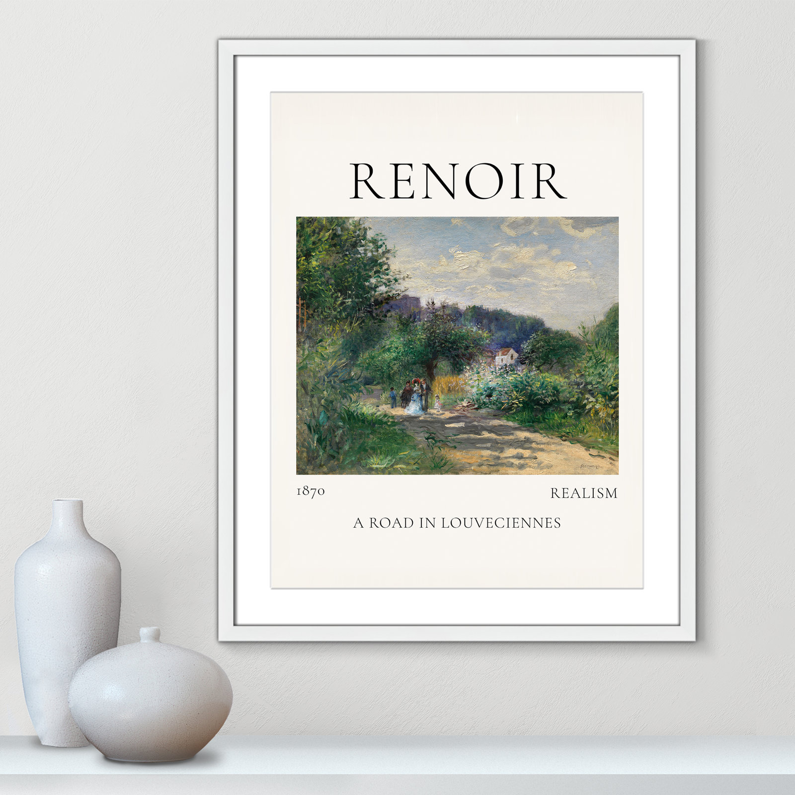 Old Masters Collection " A Road In Louveciennes " by Auguste Renoir, Yes, 29.5" H x 23.5" W x 1.25" D