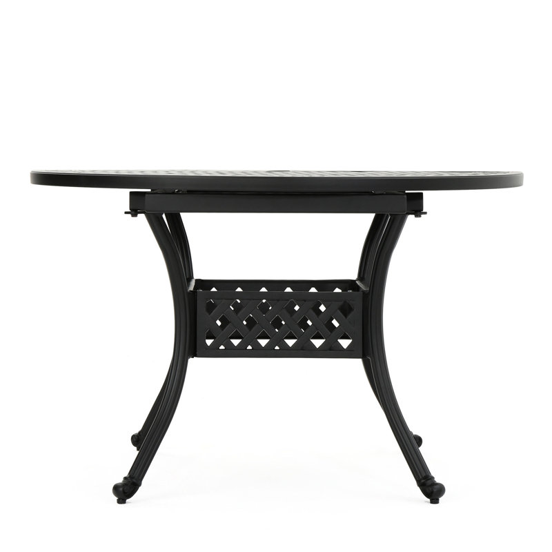 Table de salle à manger extensible en aluminium d'extérieur, sable noir et table polyvalente en sable, fabriquée en