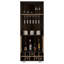 Armoire de coin, dix porte-bouteilles encastrés, deux tablettes, porte double