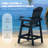 HDPE Tall Adirondack Chair Set with Removable Double Connecting Trays (Set of 2)-18047620
