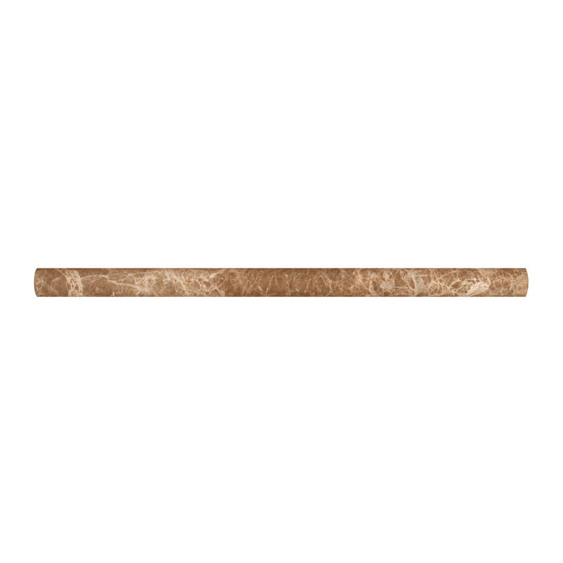 Emperador Light 3/4" x 12" Bullnose Marble Look Wall Liner