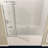 48 in. W x 58 in. H Hinged Frameless Tub Door with Clear Glass-50305171