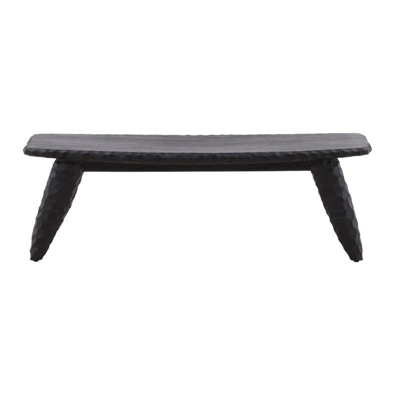 Quillan Mindi Wood Bench, Black