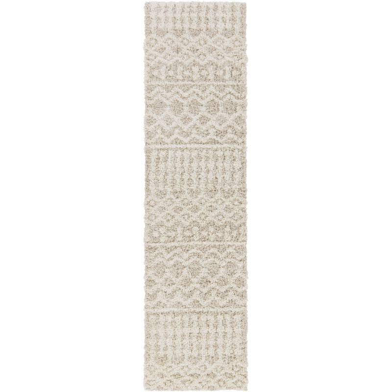 Tapis géométrique Lurdes, Tapis de couloir 2 pi 7 po x 20 pi