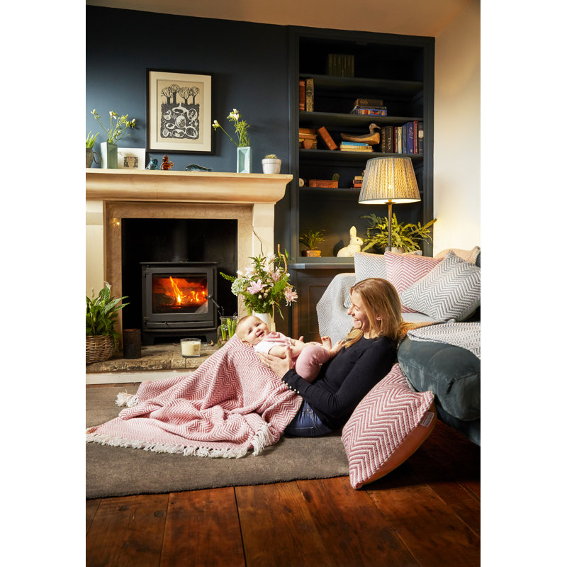 Declue Throw Blanket, Coral Pink