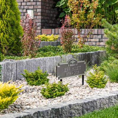 Arlington Weather Resistant Metal Plants & Flowers Memorial Plaque/Stone