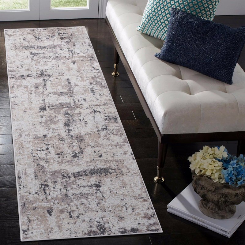 Tapis de couloir abstrait 2 pi x 8 pi, Tapis de couloir 2 pi 2 po x 8 pi