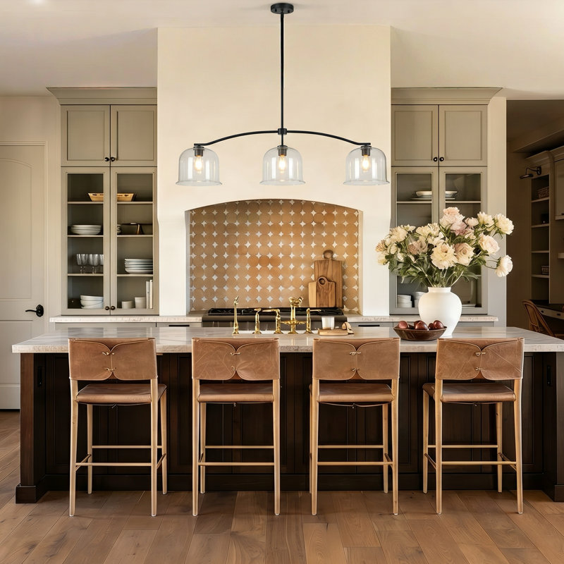 Justyce 3-Light 55.9"W Oversized Kitchen Island Pendant