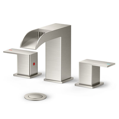 2-handle Bathroom Faucet with Drain Assembly
