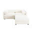 Canapé en chenille 2 places avec rangement pour repose-pieds et accoudoirs cylindriques-182647673