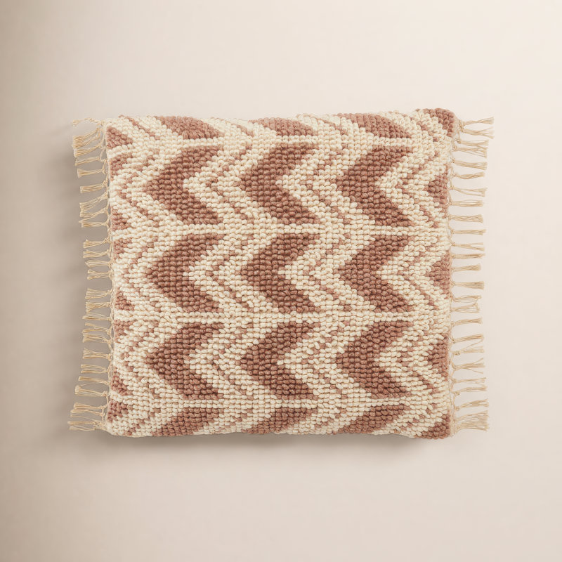 Coussin Oakleaf, Rose / crème, Polyester / bourre de polyester