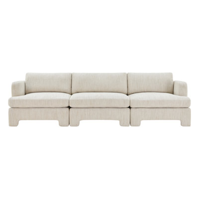 Jolie 116" 3-Piece Upholstered Modular Sectional Sofa