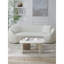 Table basse modulaire moderne de 2 pièces, tables de combinaison avec peinture multicouche, côté kaki et blanc pour le canapé, appartement de salon central polyvalent, pieds améliorés et courbés, coffre-fort