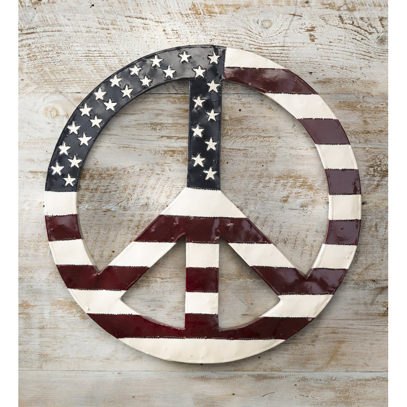 Décoration murale drapeau américain «Peace»