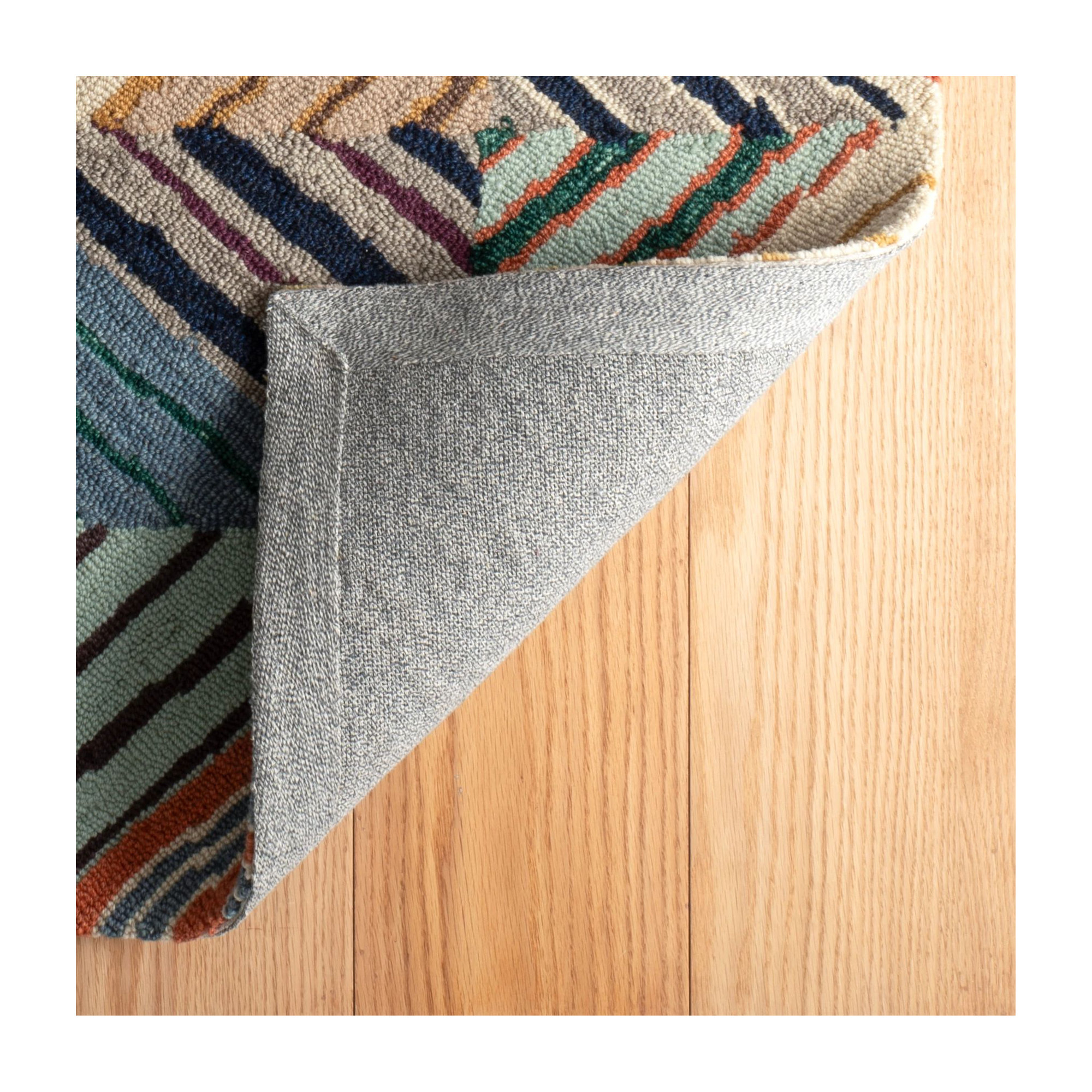 Potter Multi Hand Micro Hooked Wool Rug, Rectangle 9'6" x 13'6"