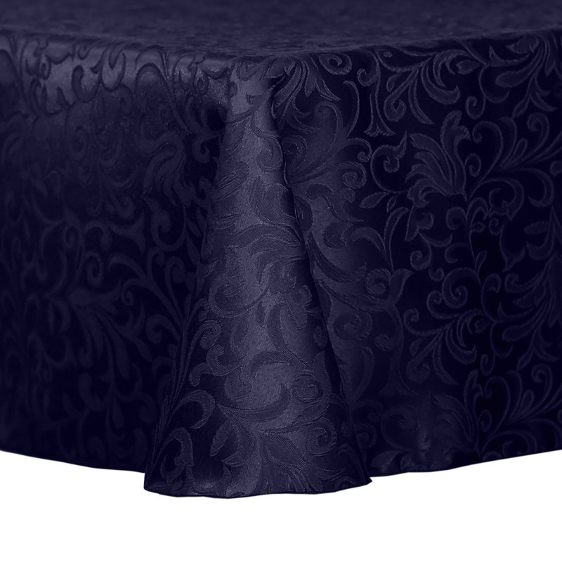 Rosdorf Park Damask Somerset Tablecloth Square, Black, 45" x 45", 1