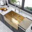 Évier de cuisine Farmhouse Sink - Évier de cuisine à tablier frontal en acier inoxydable de calibre 16