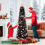 Arbre de Noël illuminé noir 6 pi avec 250 lumières colorées