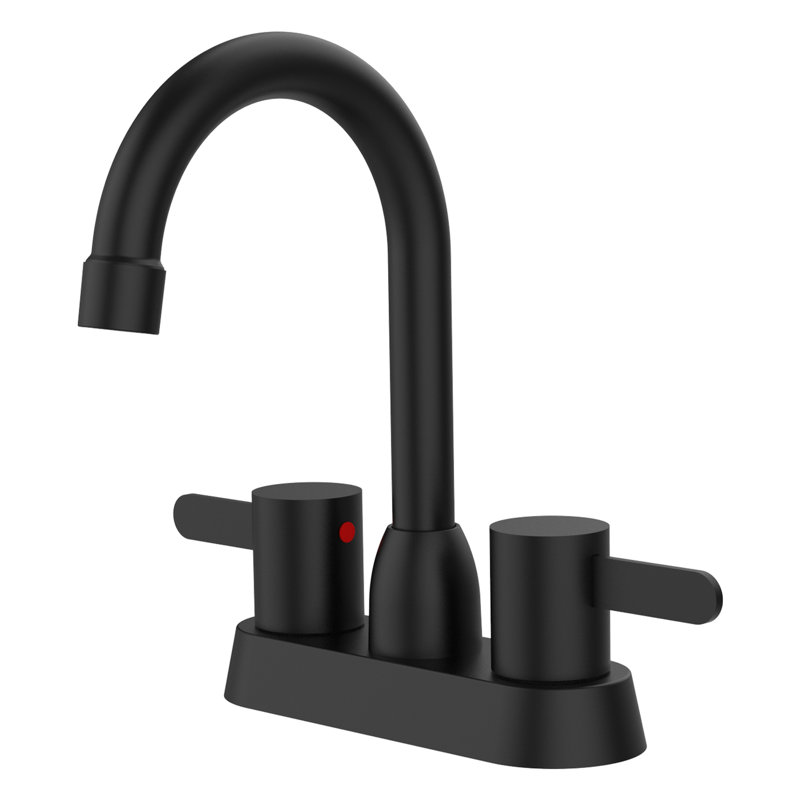 Centerset 2-handle Bathroom Faucet, Matte Black