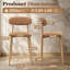 Tabouret de bar rembourré, hauteur du comptoir, avec structure en métal imitation bois et repose-pieds (lot de 1)-891409096-891409100