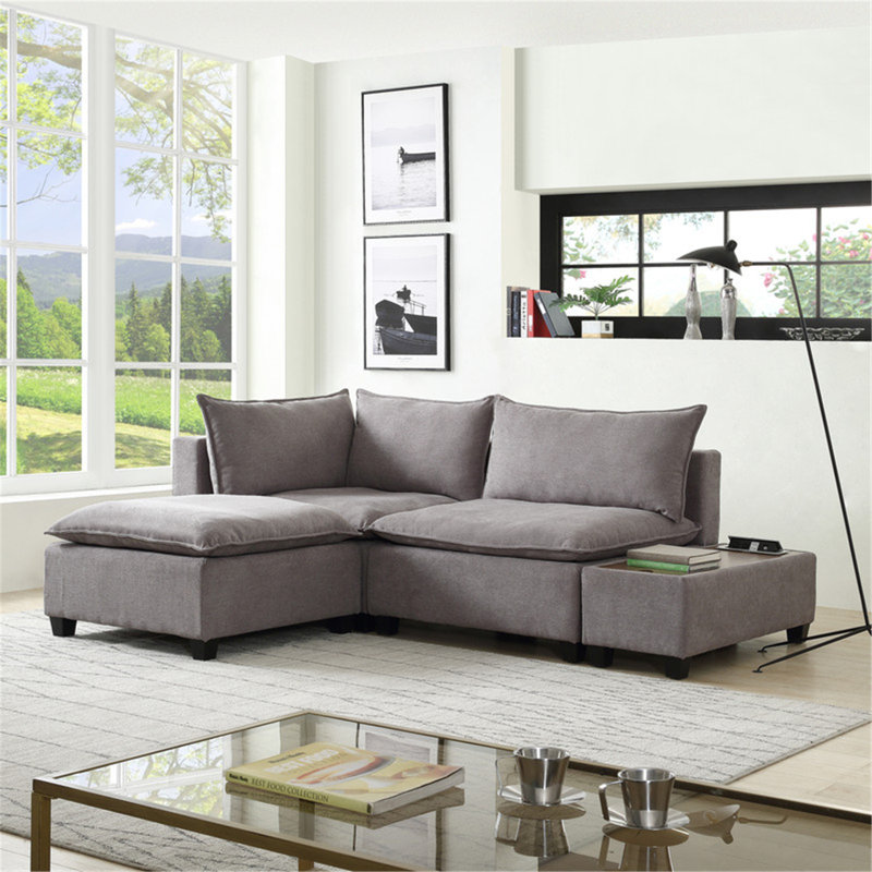 Canapé modulaire rembourré 4 pièces Grammerson