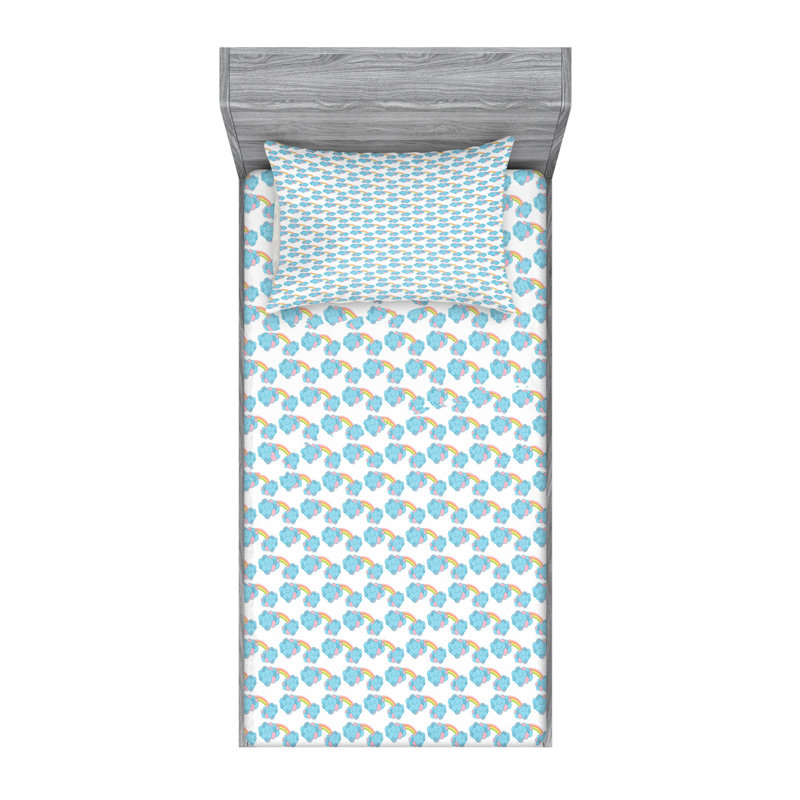 Microfiber Sheet Set, Twin Sheet Set with Fitted Sheet