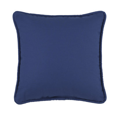 Beach House Capri Tropical Paradise Coast Tropical Polyester Solid Blue Square Pillow