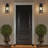 4-light 22.6'' H Black Outdoor Wall Lantern, Modern Industrial Wall Sconce With Tempered Glass, Waterproof Exterior Lighting For Porch, Patio, Front Door