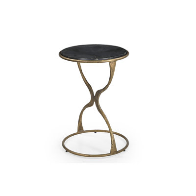 Table d'appoint 25 "avec plateau en marbre Emmett