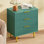 Commode cannelée en bois avec poignées et pieds en métal pour la chambre à coucher, le salon et le couloir