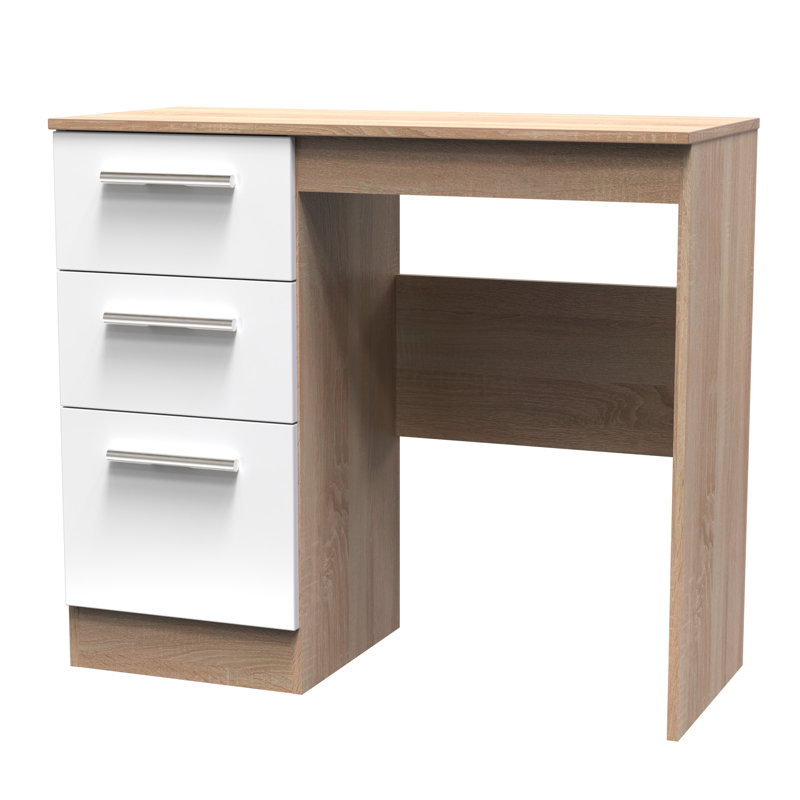 Fully Assembled Chesler Dressing Table, White Gloss Bardolino