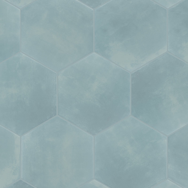 Carreau de porcelaine Horizon Hex 7-3 / 4 "x 9", Aigue-marine