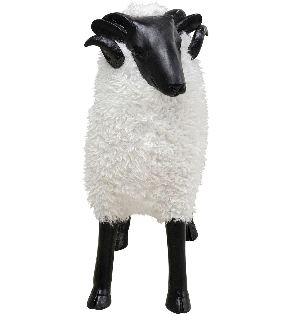 Deko Figur Bathilde Ram Weiß 78cm