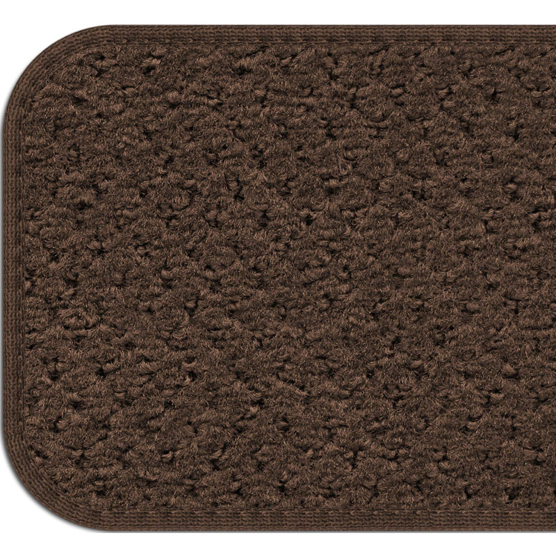 Tapis d'escalier brun, Tapis de couloir 0 pi 8 po x 1 pi 11,5 po, Brun