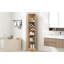 Meuble de coin haut pour salle de bain, 37 x 24 x 170 cm, MDF monobloc, naturel-110773289