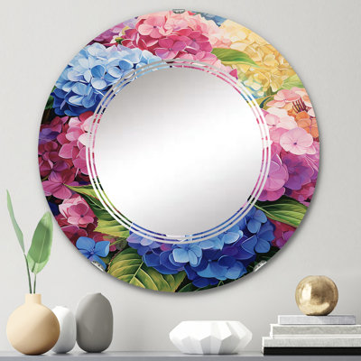 Avelot - Miroir mural floral rond