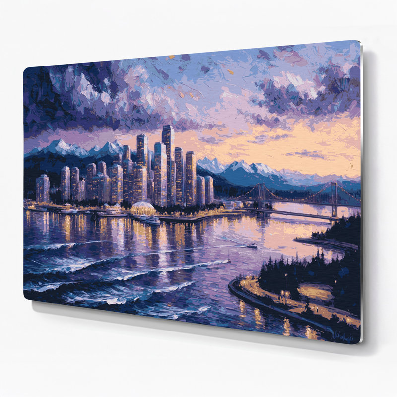 Art mural gris en villes, Vancouver, Colombie-Britannique, H 11 po x l 14 po