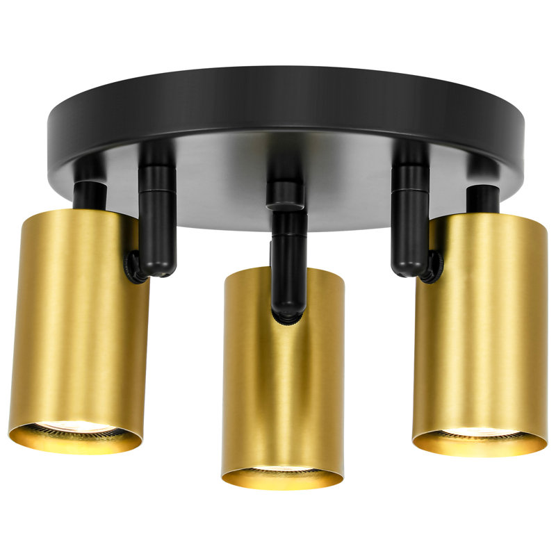3-Light Adjustable LED Semi Flush Ceiling Spotlight