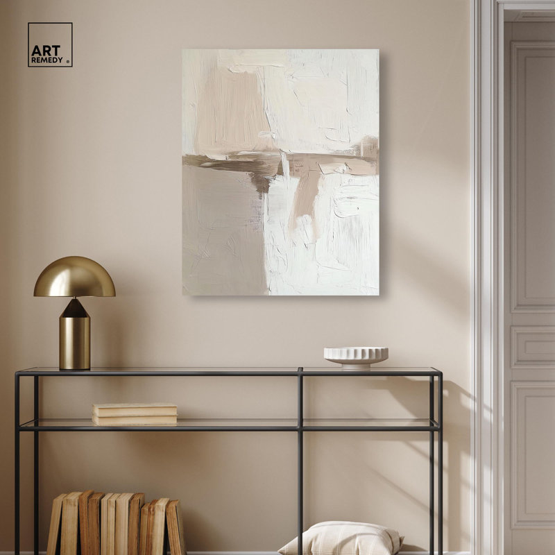 «Sandstone Impressions», toile neutre Boho par Art Remedy, H 30 po x l 24 po, Toile tendue