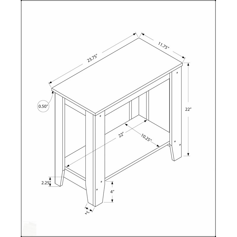 Élégante table d'appoint en bois foncé à deux niveaux pour le salon et la chambre à coucher, pour le rangement et la présentation