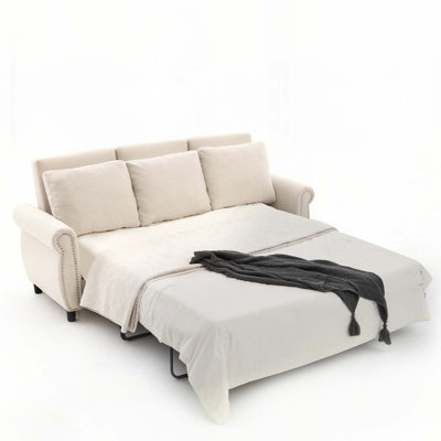 81.5" 3 Seater Sleeper Sofa Bed, Pull Out Couch with Mattress
