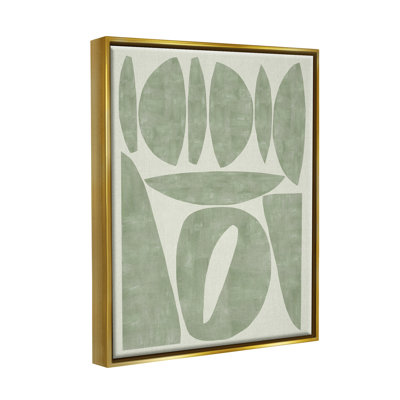 «Wrought Studio ™ Modern Green Shapes», encadrée par Flore Kouta