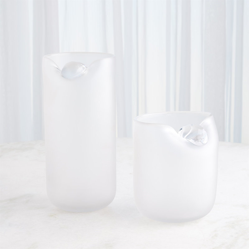 Poise Vase, 12.75" H x 5.75" W x 5.75" D, White