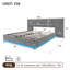 4ft6 Ottoman Bed With Led-126511405-126511407