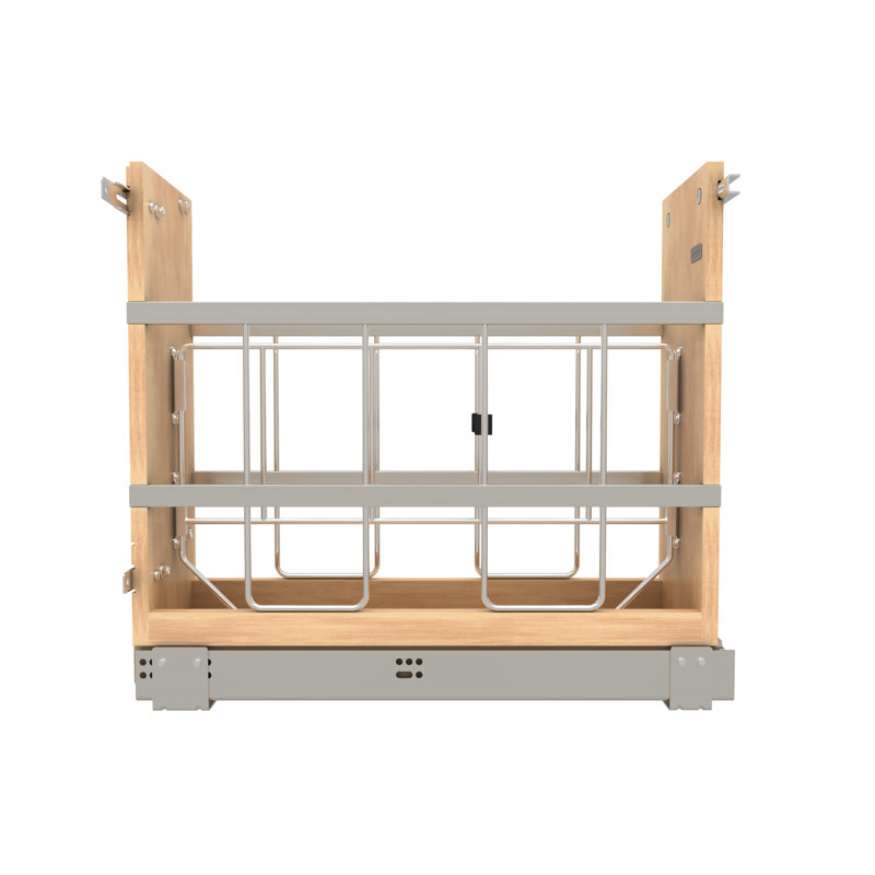 Rangement coulissant en bois pour cuisson avec fermeture en douceur, L 7,12 po